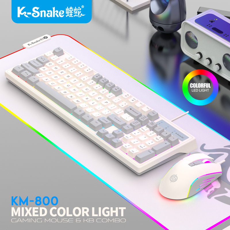 Gaming Keyboard And Mouse Combo - KM‑800 Gaming Keyboard Mouse Combo 98Keys
