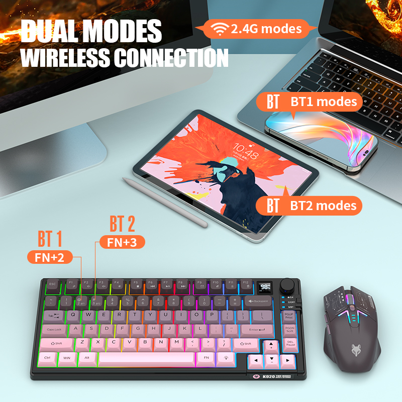 2.4G Dual-Mode Bluetooth Wirel - Gaming Keyboard Ergonomics review and price