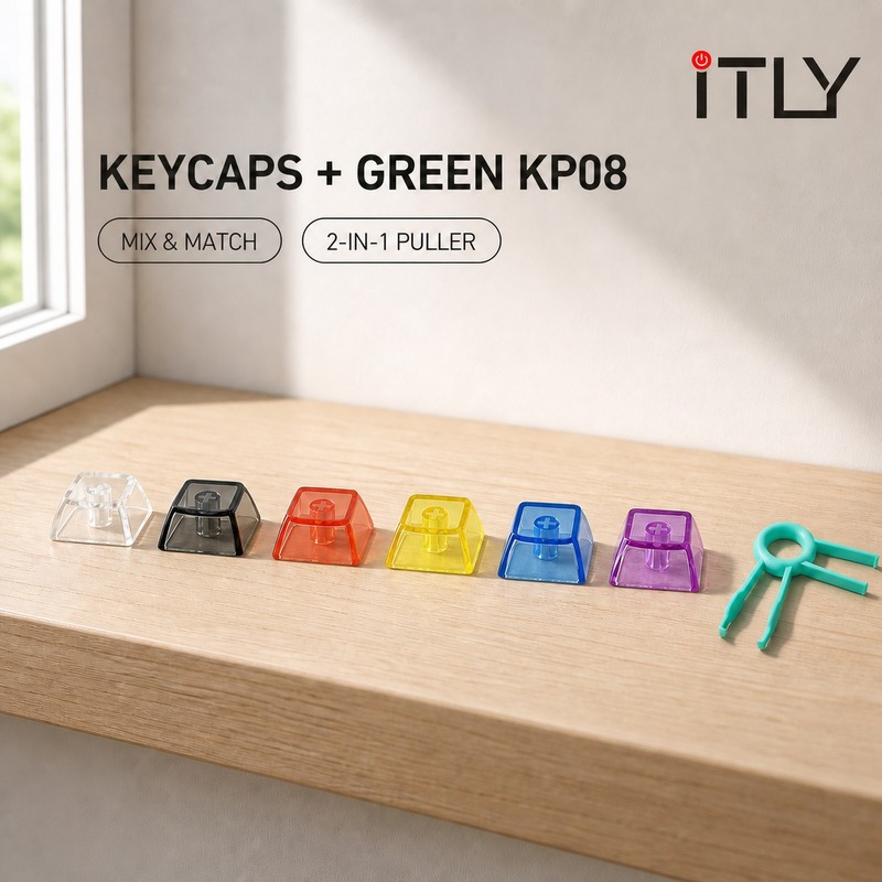 iTLY Square Transparent Keycap - Keycap Puller Ring review and price