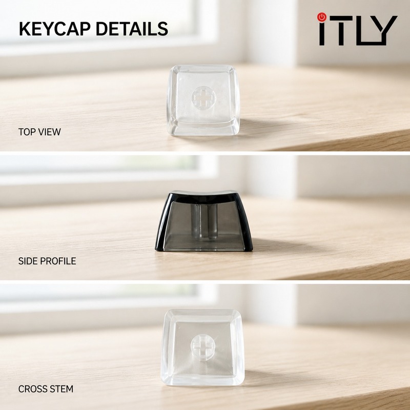 iTLY Square Transparent Keycap - Keycap Puller Ring review and price