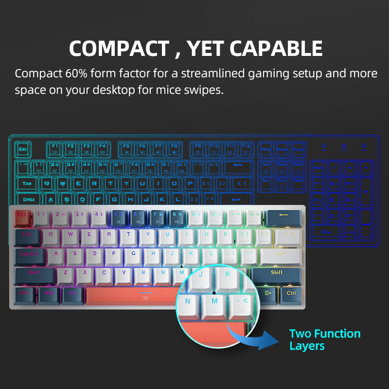 K500-B61 Machenike Mini Mechan - Gaming Keyboard Type C review and price