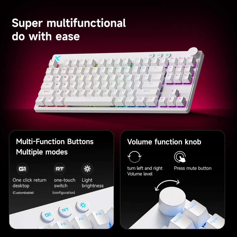 Mchose Mix87 Magnetic Swtich K - Gaming Keyboard Hot Swappable review and price