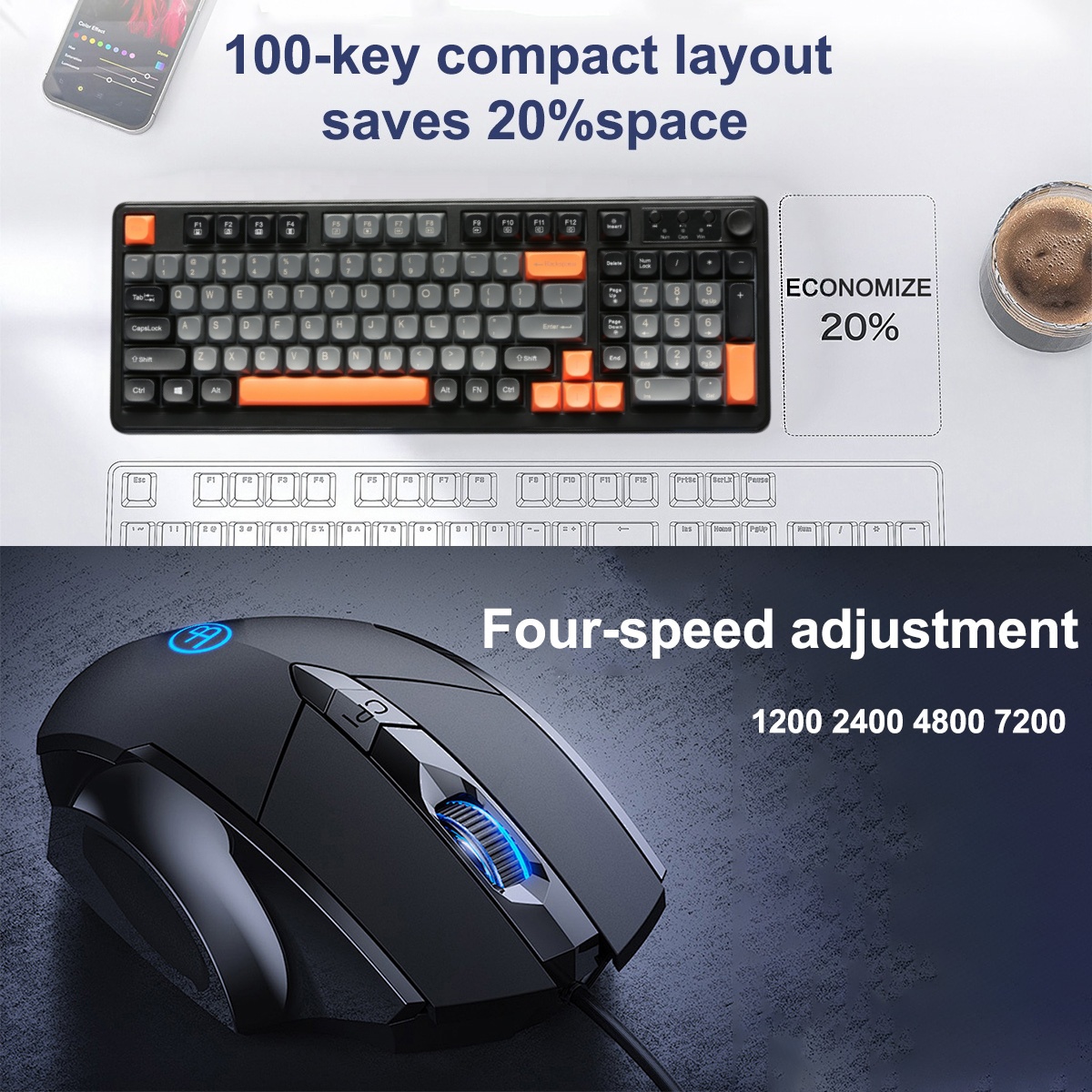 RGB Keyboard and Mouse, Wired  - Gaming Keyboard And Mouse Combo review and price
