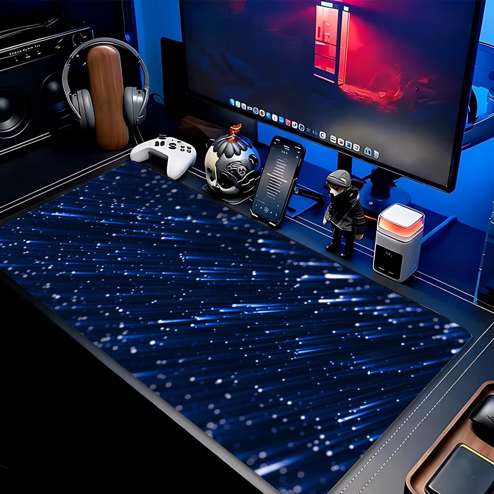 Large Mousepad Blue Starry Met - Gaming Keyboard Blue review and price