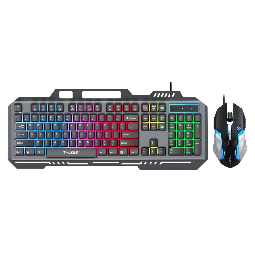 T WOLF TF600 Backlit Wired 104 - Gaming Keyboard And Mouse Combo review and price