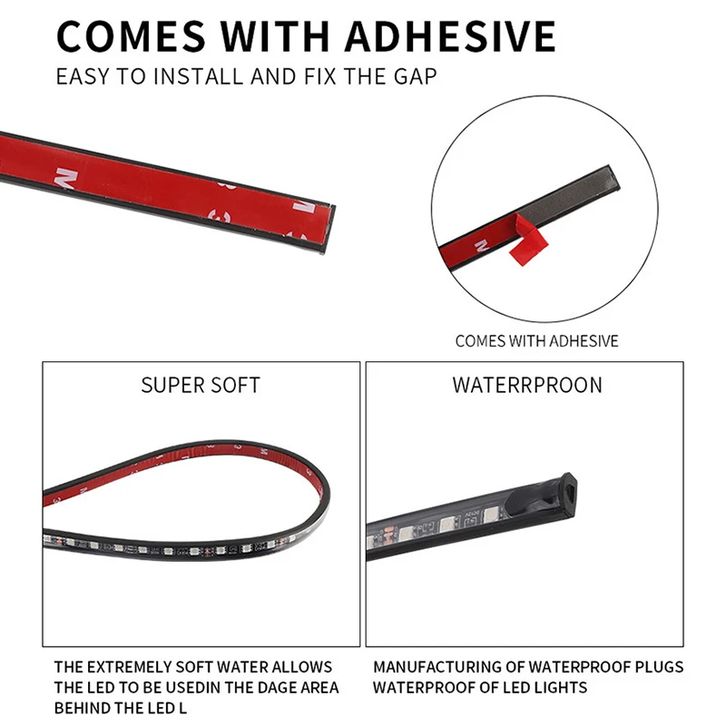 RGB Flexible LED Light bar Car - Rgb Underglow Strip review and price